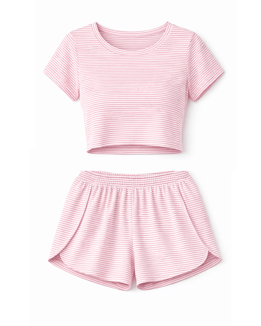 Pijama crop a rayas francis - Cotton