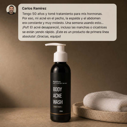 Gel de ducha Nandora body para el acné